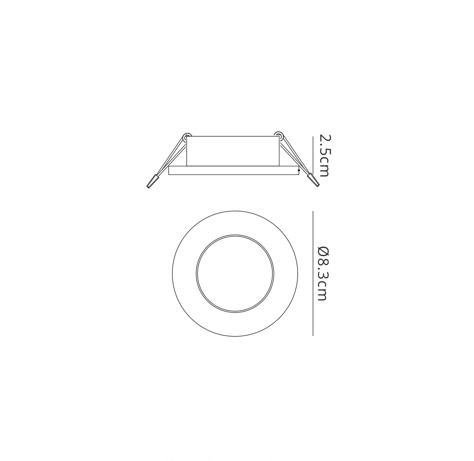 Atlantis Recessed Ceiling Luminaires Mantra Fusion Round Recess Ceiling